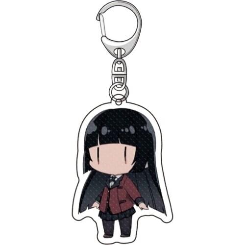 Kakegurui Jabami Yumeko Figures Keychain Fans Gift Cartoon Printed Double Sided Acrylic Pendant Key Chain Bag Charm Decoration