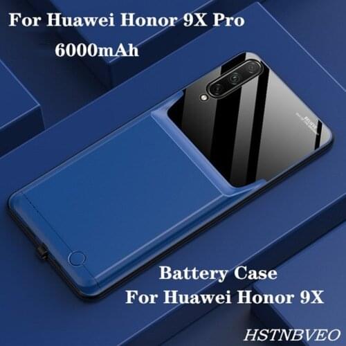 For Huawei Honor 9X Battery Charger Cases 6000mAh Smart Phone Cover Power Bank Charging Cover For Honor 9X Pro battery case