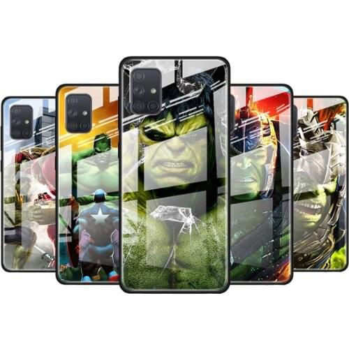 Hulk marvel hero for Samsung Galaxy S21 Ultra A71 A51 4G 5G A91 A81 A41 A31 A21 A11 A01 Tempered Glass Phone Case