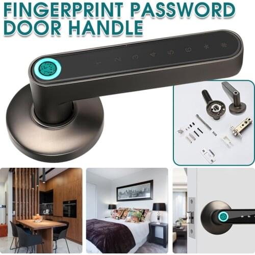 Fingerprint Door Lock Bluetooth APP Control Password Lock Handle Smart Semiconductor Digital Door Lock for Home Bedrood Offices