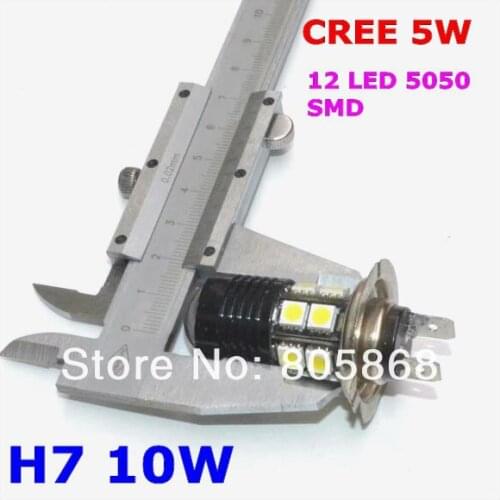 H7 LED Fog Light, Headlight, CREE chips led Fog Lamp, Q5+ 12 SMD=10W Fog Light Car Led Bulb H7,H8,H9,H10,H11,9005,9006