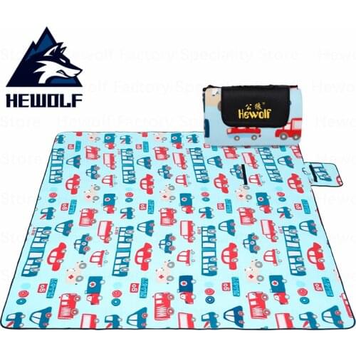 Hewolf Picnic Mat 2M*2M Ultralight Waterproof Thickened Fleece Camping Picnic Mat Portable Comfortable Widened Camping Mat