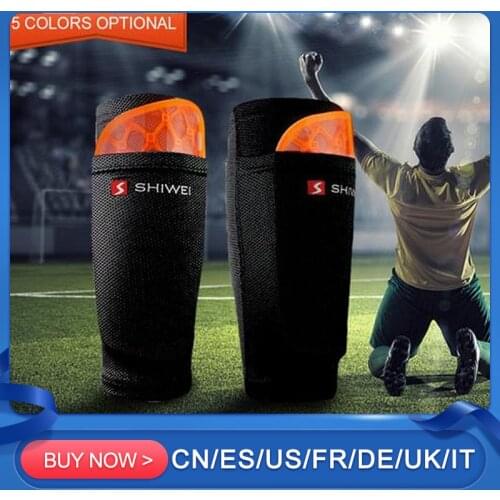 A Pair Football Shin Pads Protective Socks Teens Shin Guard Socks Pads Professional Shields Legging Shinguards Sleeves Gear