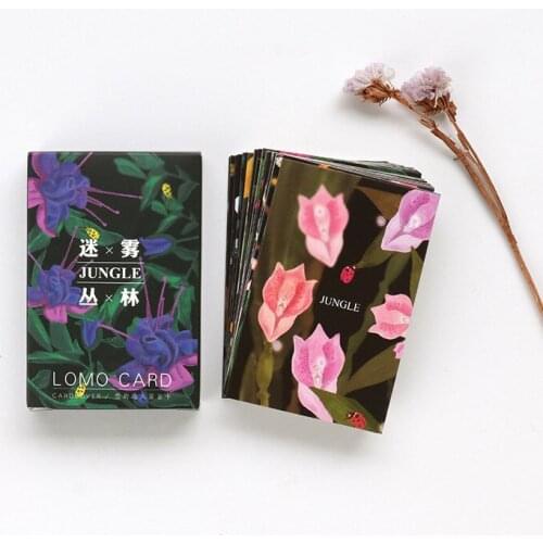 28 sheets/Set Wonderful Jungle series Mini Lomo Postcard /Greeting Card/Birthday Letter Envelope Gift Card Message Card