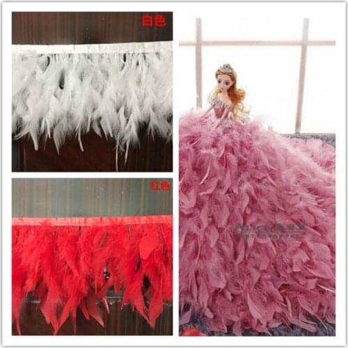 Crafts DIY Turkey Feathers hair tearing cloth edge feather side stage performance clothing accessories 100cm/lot