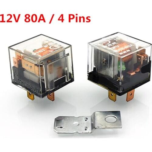 5 Pcs 4 Pin 12V 80A Transparent Car Relay High Power Relay Refires Relay Air Conditioning Horn Relay Auto Lighting Controller