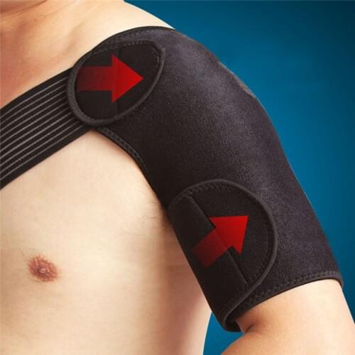 Adjustable Shoulder Brace Support Strap Wrap Belt Band Pad Shoulder Care Bandage Black