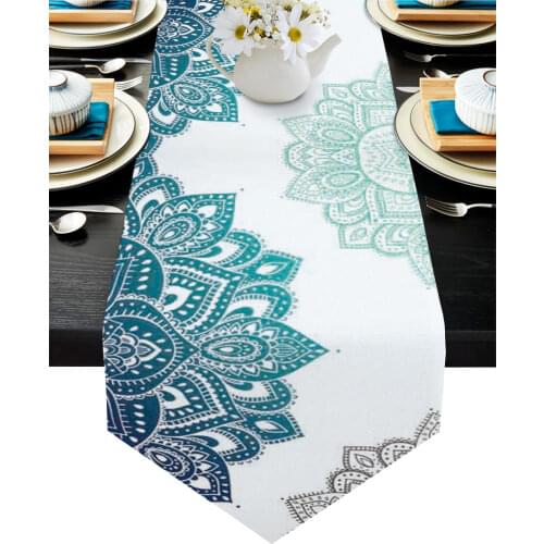 Mandala Gradient Modern Table Runner Wedding For Party Event Home Decoration Table Cover Mat Decor Accessories
