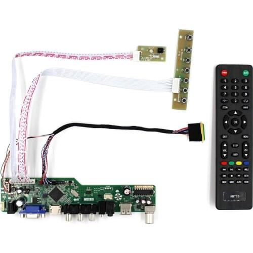 TV HD MI VGA AV USB AUDIO LCD Driver Board For B156XW02 LP140WH1 1366x768 LCD Panel