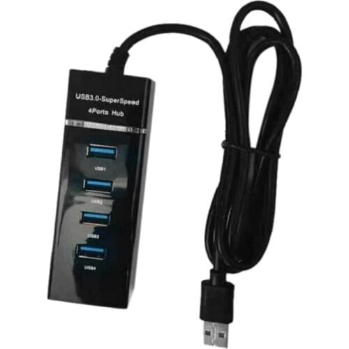 USB 3.0 Hub, 4 Port USB 3.0 Adapter, Data Hub Extender Laptop Docking Station Multi-Function One Pull Four Hub