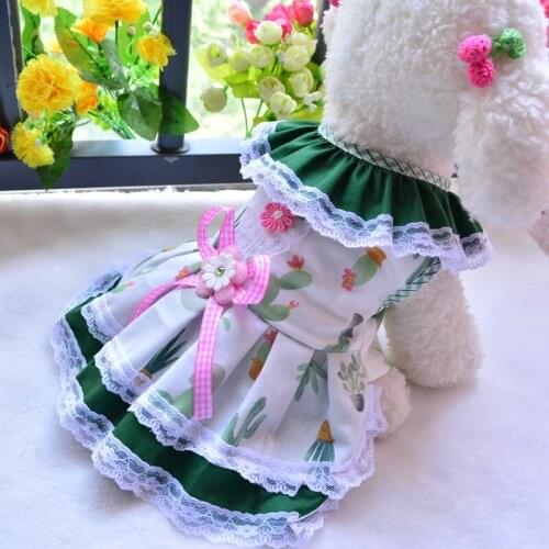 Puppy Evening Dresses Dog Clothes South Korea Bichon Pet Princess Shih Tzu Summer Skirt For Dogs Maltese Cute Lolita Clothes