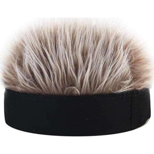 Wig Landlord Brimless Hat Retro Street Spoof Sailor Melon Skin Landlord Hat White Gray Wig Womens Hat Mens hat