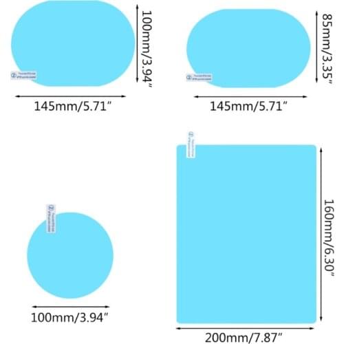 12 Pcs Car Rear View Mirror Rainproof Film Anti-Fog Clear Protective Sticker Anti-Scratch Waterproof Mirror Window Film