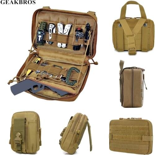 4 Style Hunting Survival First Aid Bag Military EDC Pack Molle Tactical Waist Bag Outdoor Pouch Army Medical Kit Waist Backpack