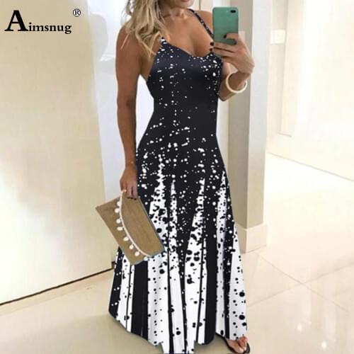 Plus Size 4xl 5xl 2020 Womens Dress Colors Summer Sexy Boho Print Bow Camis Befree Maxi Dress Casual Loose Dresses Robe Femme
