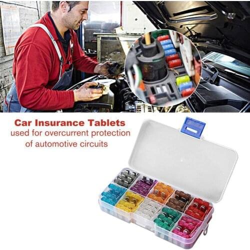 100PCS 50pcs Car Fuses 2A 3A 5A 7.5A 10A 15A 20A 25A Amp Set 30A Type Assortment Truck Fuse Box 35A Clip Blade with Auto