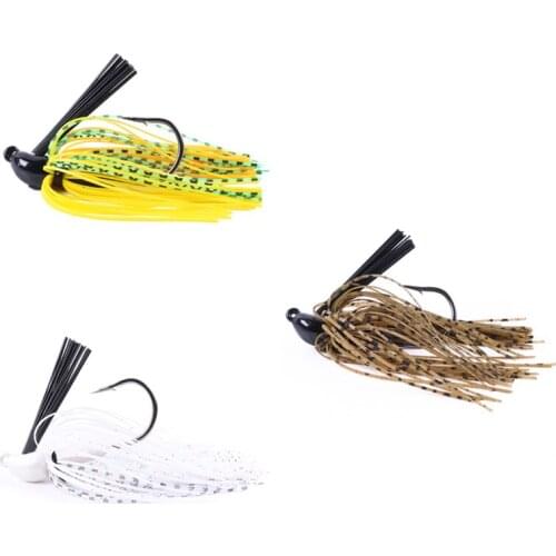 3Pcs lead hook buzz spinnerbait 10g Skirts Jigs Wobbler with lead Jig Hook Bass Fishing Tackle