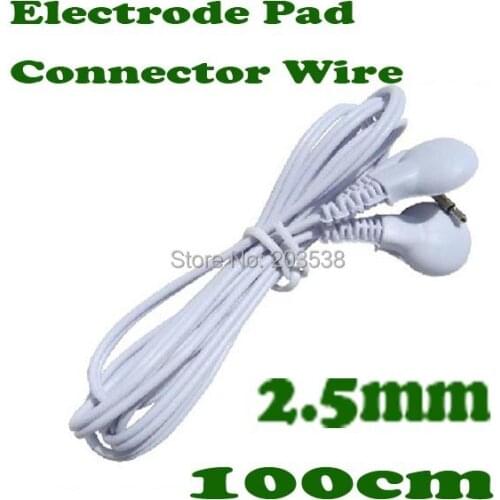 Free Shipping 2.5mm Electrode Pad Connector Wire For Tens Acupuncture Digital Therapy Machine Massager