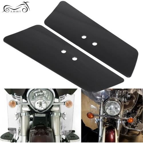 Black Wind Fork Deflectors For Honda VT1100C2 VT750C For Kawasaki VN1500E VN800B For Yamaha XV1600A XVS1300 For Suzuki VL1500