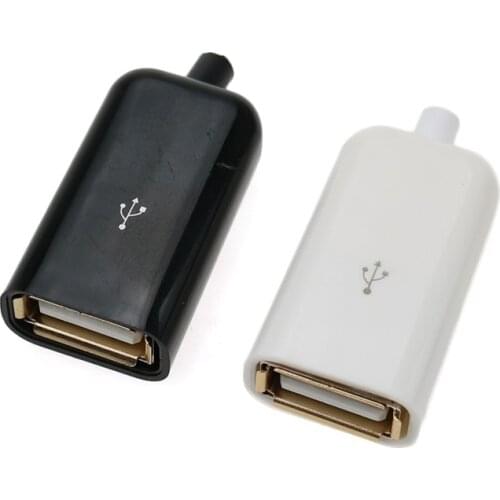 Cltgxdd Type A Female 2.0 USB 4 Pin Plug Socket Dock Connector Solder type DIY Connector Data line Accessories Gold plating