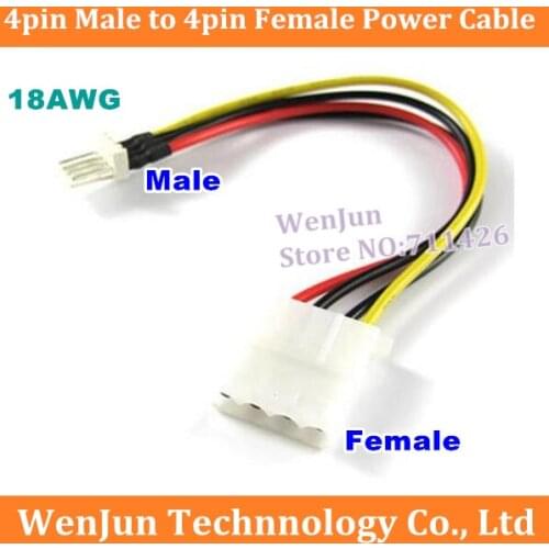 Hot Sale 4pin Male to 4pin Female connector power cable FLOPPY Male to D type parallel power cable