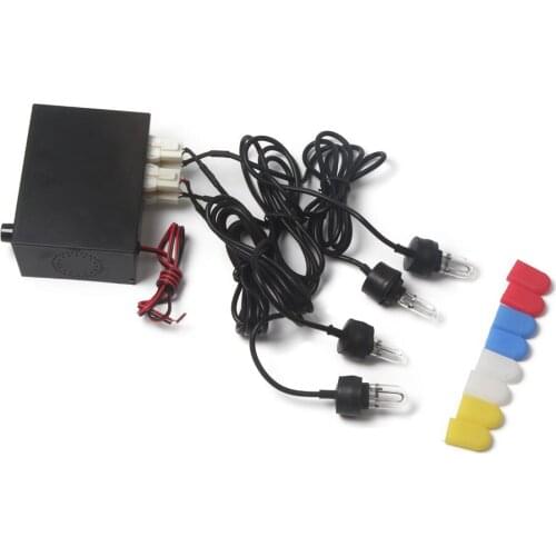 HEHEMM 4 in 1 Strobe Warning Lights 4 Blubs Headlight for Emergency Vehicles 12V DC Car Styling