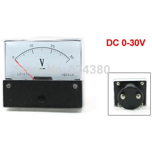 DC 0-30V 5V 10V 15V 20V 30V 50V 100V 150V 300V Analog Panel Volt Voltage Meter Voltmeter Gauge DH-670 Pointer DC voltmeter
