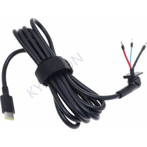 USB Type C Charging Cable DC Jack Plug Power Adapter Cable For Lenovo Laptop 45w 65w Adapter USB C Power Connector Cord 1.8m