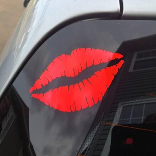 Red lips car stickers small and sexy lips styling wall stickers switch stickers car and motorcycle decorative stickers