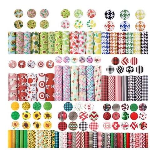 Size A5 15*21cm set Fruit Flower Solid Faux Synthetic Leather Fabric Set for Bows DIY Handmade Material,1Yc19695
