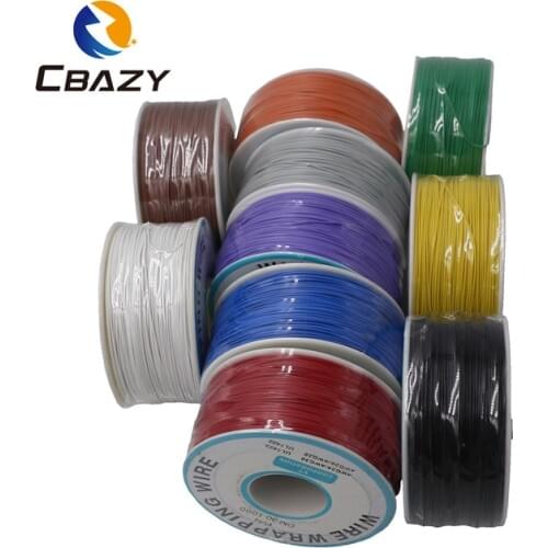CBAZY 250m electrical Wire Wrapping Wrap 10 Colors Single strand copper AWG30 Cable OK Wire & PCB Wire