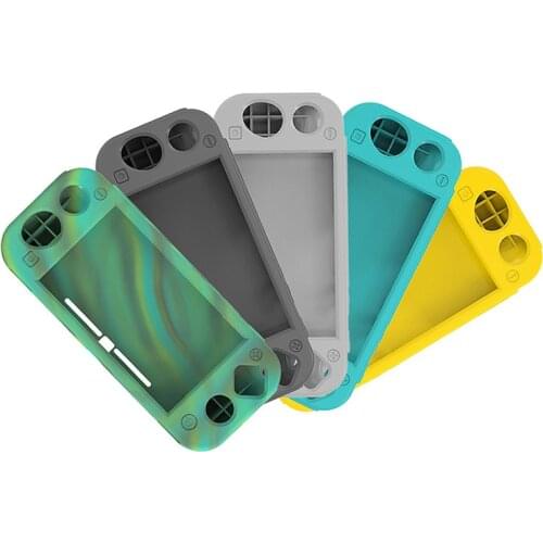 Full Cover Protective Ergonomic Anti-slip Soft Silicone Rubber Case Hand Grip Skin Shell for Nintend NS Switch Lite Console Pad