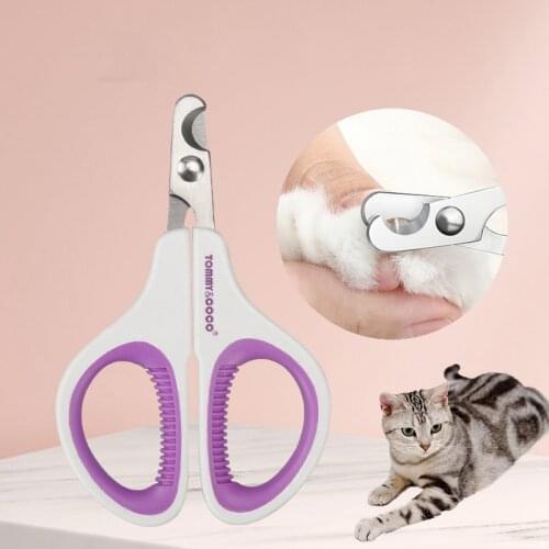Professional Pet Nail Clippers Dog Cat Stainless Steel Two-color Labor-Saving Nail Clippers Convenient Beauty Cleaning Supplies