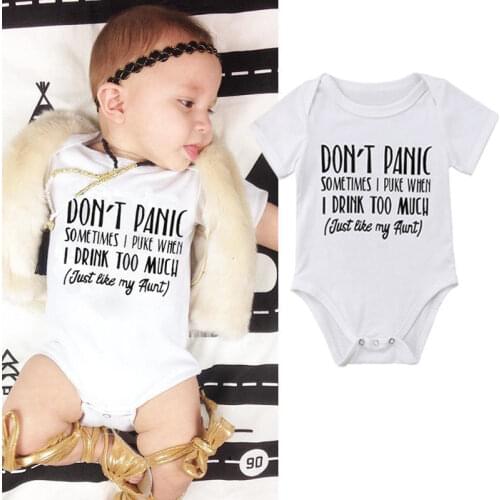 Pudcoco Babys Jumpsuits 3M-18M Newborn Kids Baby Boy Girl Romper Letter Print Babygrow Clothes Outfit