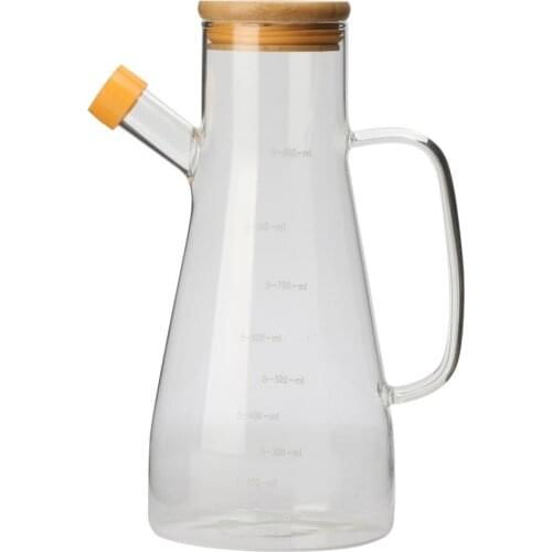 With bamboo Lid Glass Oiler