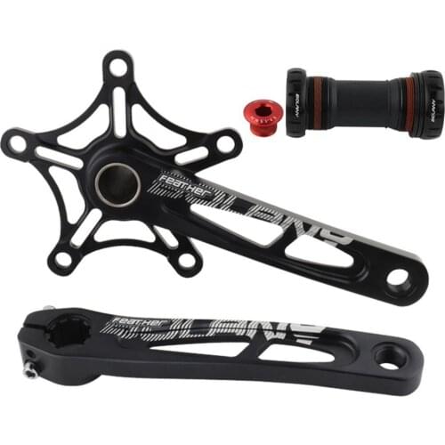 Bicycle Crankset Aluminum Alloy Folding Bike Central Control Integrated Crank 130bcd Chainring With Ceramic Bottom Bracket