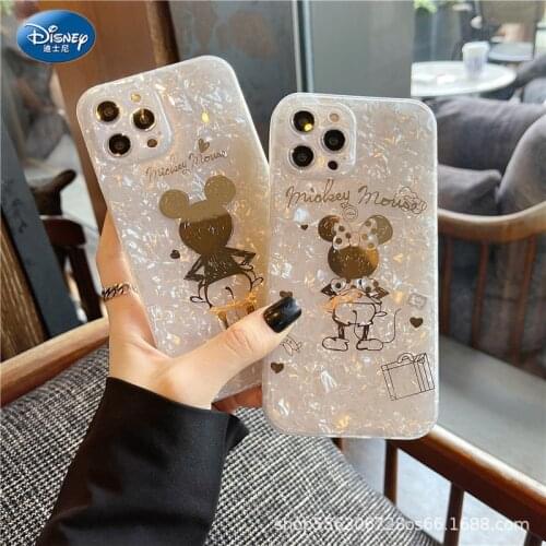DISNEY 2021 Minnie Silicone Case for IPhone 11 Pro Xs Max iPhone 7 8 Plus 12 Official Liquid Silicon 360 Full Cover zz0602