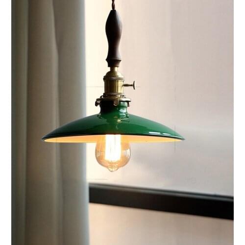 Modern Walnut Pendant Light Copper E27 Holder with Switch for Bar Restaurant Bedroom Corridor Staircase Hanginglamp for Home