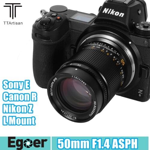 TTArtisan 50mm F1.4 ASPH Full Frame Manual Focus Lens for Sony E /Nikon Z /Canon R /Sigma Leica Panasonic L Mount Cameras
