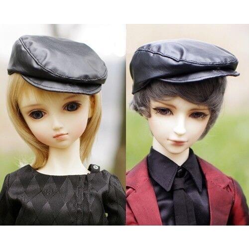 [wamami] Black Leather Cap/Hat 1/4 MSD DOD DZ BJD Dollfie
