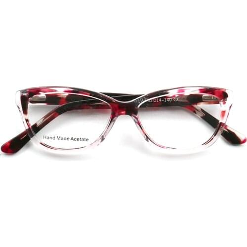 Women Round Tortoise Eyeglasses Frames for Women Cat Eye Glasses Frames Leopard Print Pattern Fashion Retro Red Blue Rx Eyeglass