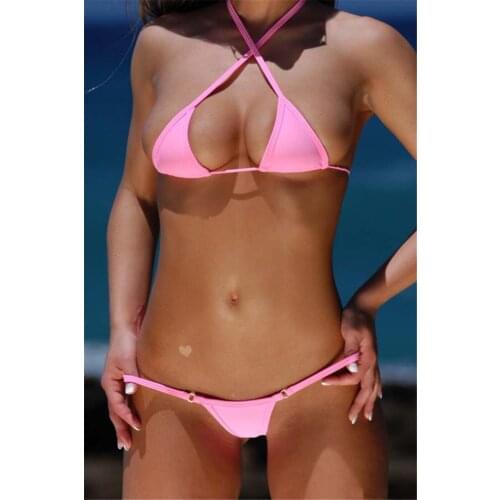 Summer Mini Micro Bikinis Set Women Extreme Hot Sexy Swimwear Beach European Triangle Swimsuit Bathing Suit Biquini String Thong