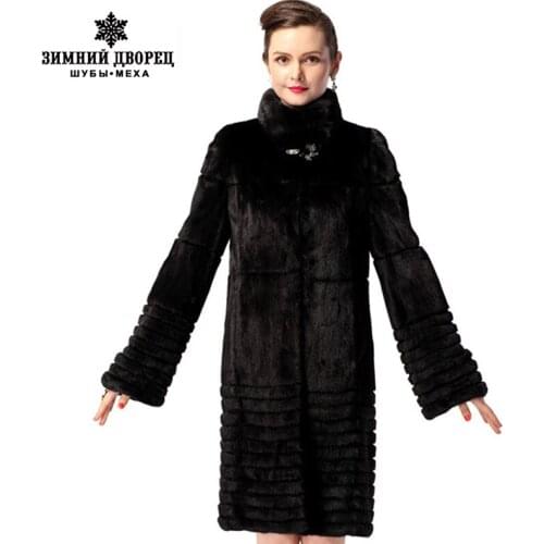 New style ladies' fashion mink coats, mink fur coat from natural fur, the classical model of a mink coat,Free shipping