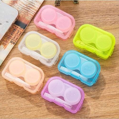 1Pairs Contact Lens Case Candy Colored Many Styles Eye Contact Lens Box Travel Contact Lenses Case Women