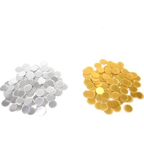 100pcs/lot 2cm Office Art PVC Wall Decal Home Decoration 3D DIY Home Decor Silver gold Circles Mirror Acrylic Wall Stickers