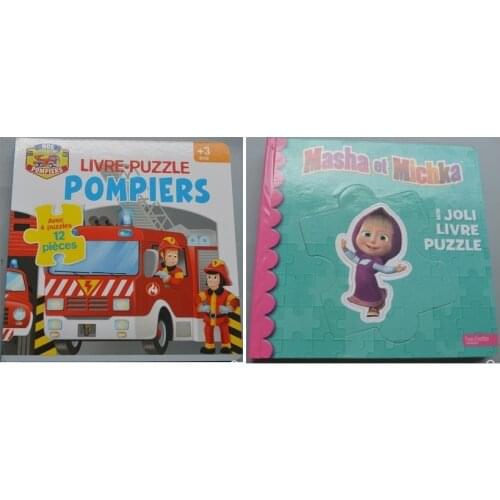 2 Books Parent Child Kids Toddler Baby French Book Early Education Enlightenment Lovely Picture Puzzle Cardboard Book Age 2-5