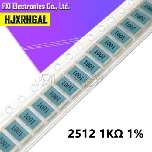 50PCS 2512 SMD Resistor 1K ohm 1% 1W New original 1001