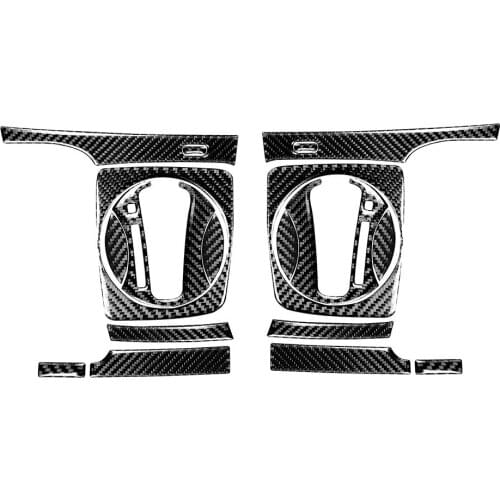 8pcs/set Carbon Fiber AT Gear Shift Panel Frame Trim for Honda Civic 2006-2011 Car Panel Trim Sticker Decoration