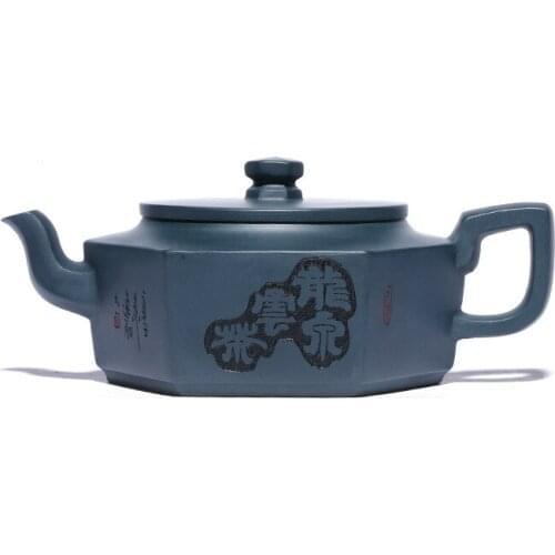 Engraved Six-party Dragon Spring Pot Zisha Teapot Yixing Handmade Pot Kung-fu Teaware Purple Clay Drinkware For Puer Green Blac