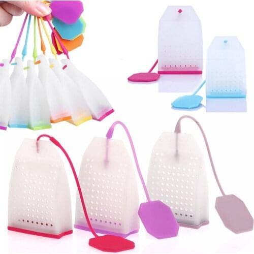Colorful Food Silicone Tea Bags Colorful Style Tea Strainers Herbal Filters Scented Tea Tools Loose Tea Infusers Random color